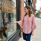 Elegant Ruffle Sleeve V-Neck Blouse