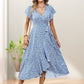 👗Women’s Summer Elegant V Neck Tie Waist Flowy Floral Dress– Flattering Summer Chic✨
