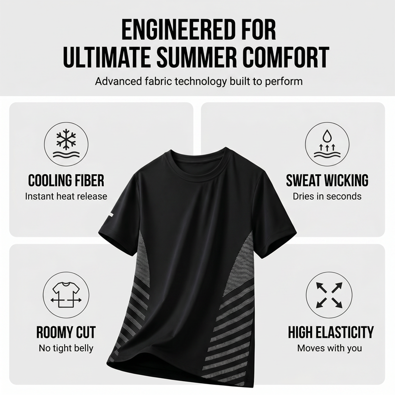 Men's Breathable Quick-Dry Athletic T-Shirts