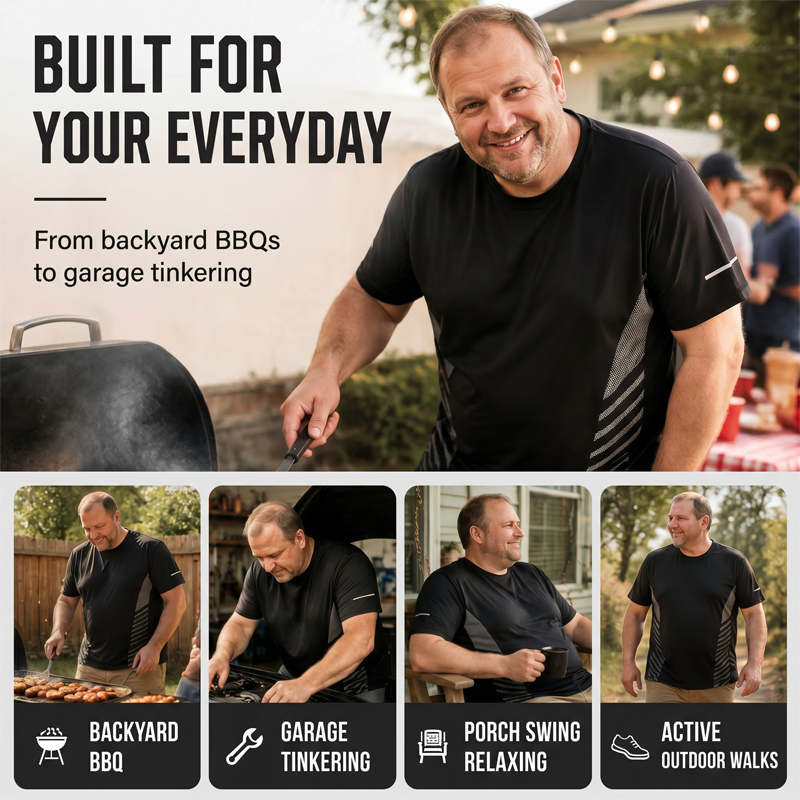 Men's Breathable Quick-Dry Athletic T-Shirts