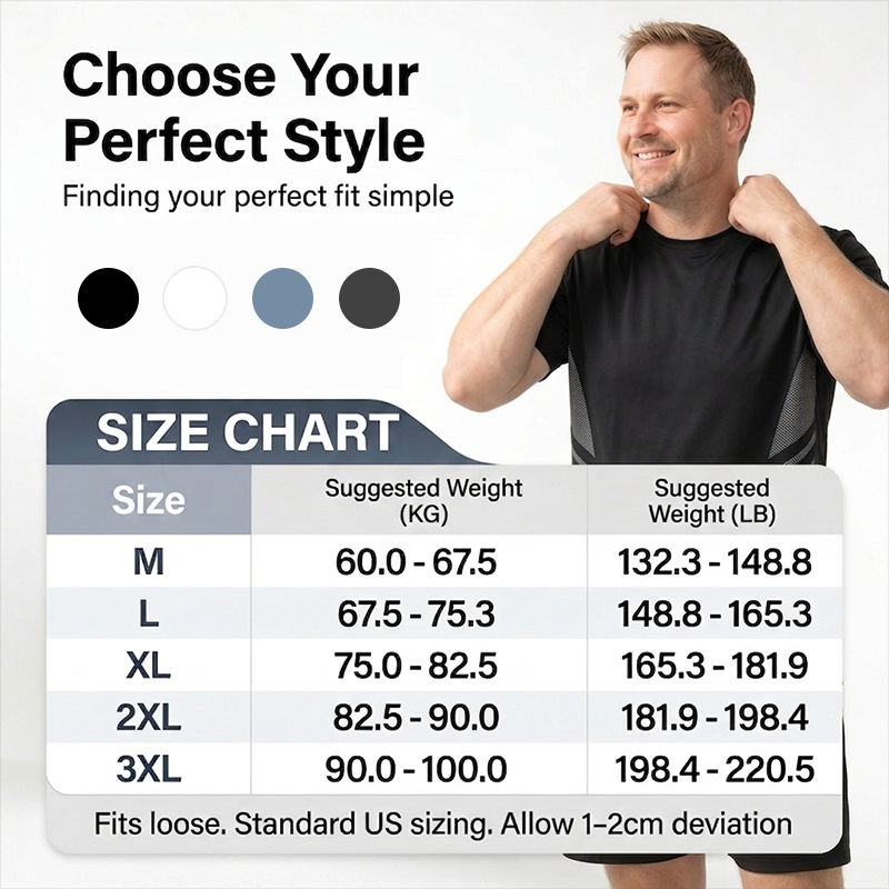 Men's Breathable Quick-Dry Athletic T-Shirts