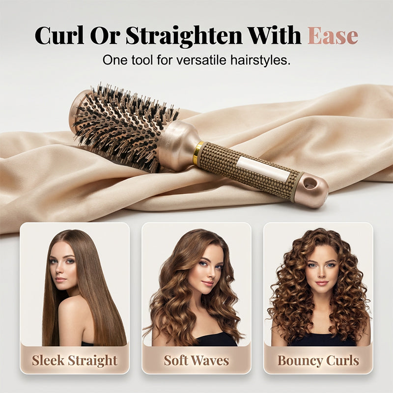 🏆 Last Day Special Price £9.99! 💇Professional Volumizing Round Hair Brush – Vented Barrel, Ergonomic Grip, Salon Results ✨