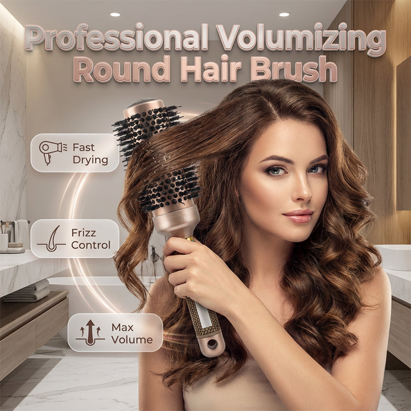 🏆 Last Day Special Price £9.99! 💇Professional Volumizing Round Hair Brush – Vented Barrel, Ergonomic Grip, Salon Results ✨