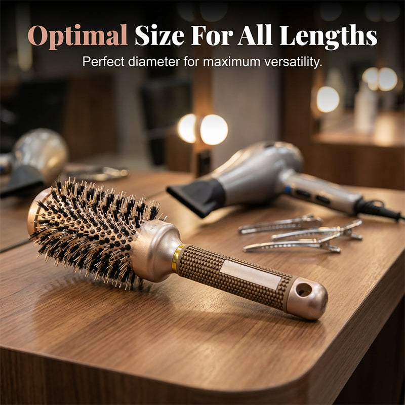 🏆 Last Day Special Price £9.99! 💇Professional Volumizing Round Hair Brush – Vented Barrel, Ergonomic Grip, Salon Results ✨