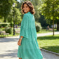 Women's V-Neck Boho Print Dress