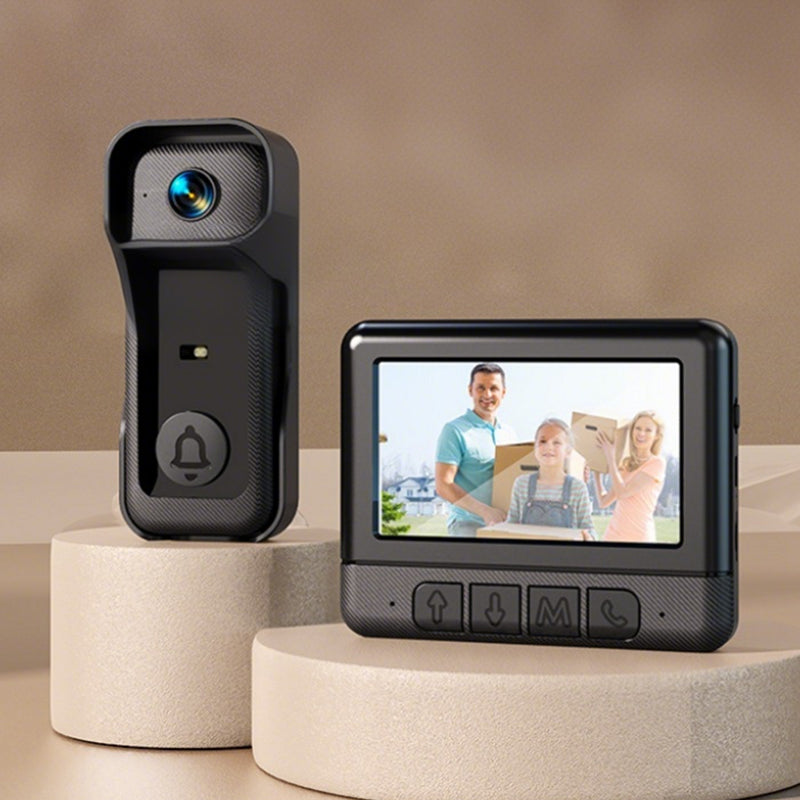 🔔50% OFF NOW! Wireless Smart Video Doorbell with Display Screen,1080P HD Two‑Way Audio Doorbell Camera, Motion Detection Night Vision Home Security Intercom, Easy Installation for Front Door