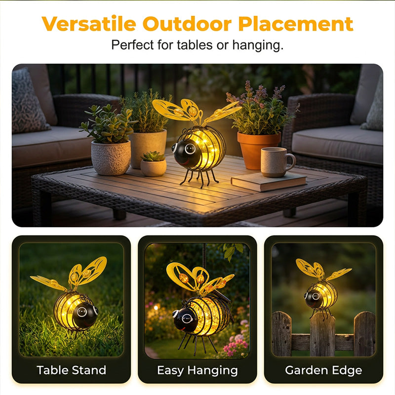 🔥Special Price £10.99!! ⚡50K+ SOLD!✨🐝Hanging Solar Bee Light – Warm Amber Glow, Flicker-Free, Perfect for Garden Parties, Camping, or Kids’ Rooms – Spread Joy Day and Night 🌞🌜