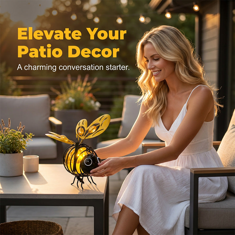 🔥Special Price £10.99!! ⚡50K+ SOLD!✨🐝Hanging Solar Bee Light – Warm Amber Glow, Flicker-Free, Perfect for Garden Parties, Camping, or Kids’ Rooms – Spread Joy Day and Night 🌞🌜
