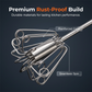 🔥Stainless Steel Hand Egg Beater 🥚✨ | Effortless Whisking – No Batter Splatter, Dishwasher Safe & Built to Last 🔧