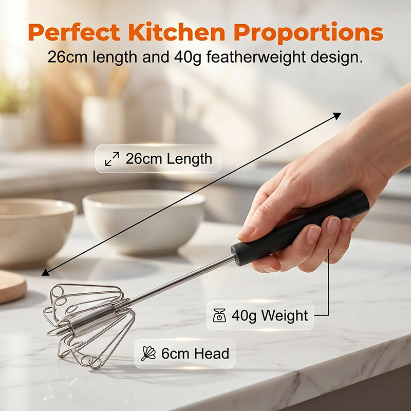 🔥Stainless Steel Hand Egg Beater 🥚✨ | Effortless Whisking – No Batter Splatter, Dishwasher Safe & Built to Last 🔧