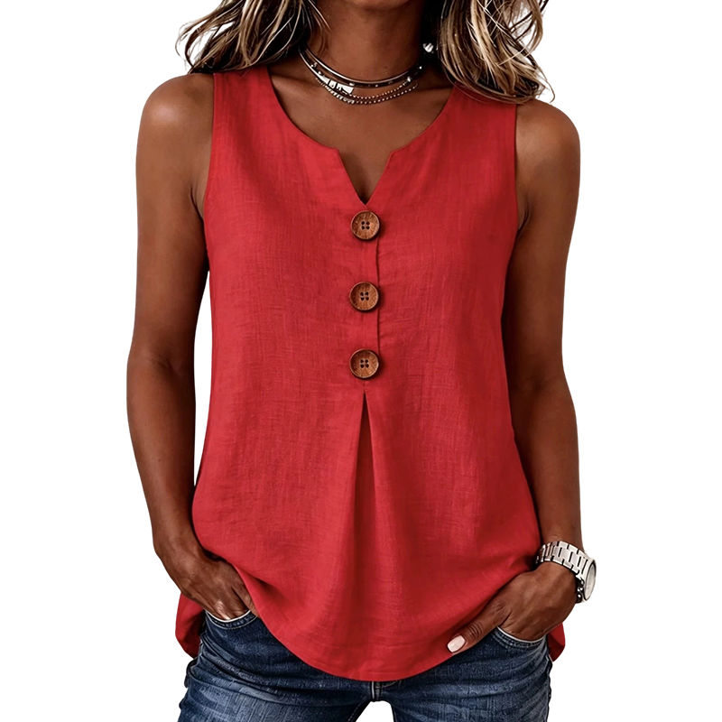 👚❄️Summer cool-down deal: just £12.99!!⚡50K+ SOLD!❄️Women's V-Neck Sleeveless Cotton Linen Vest