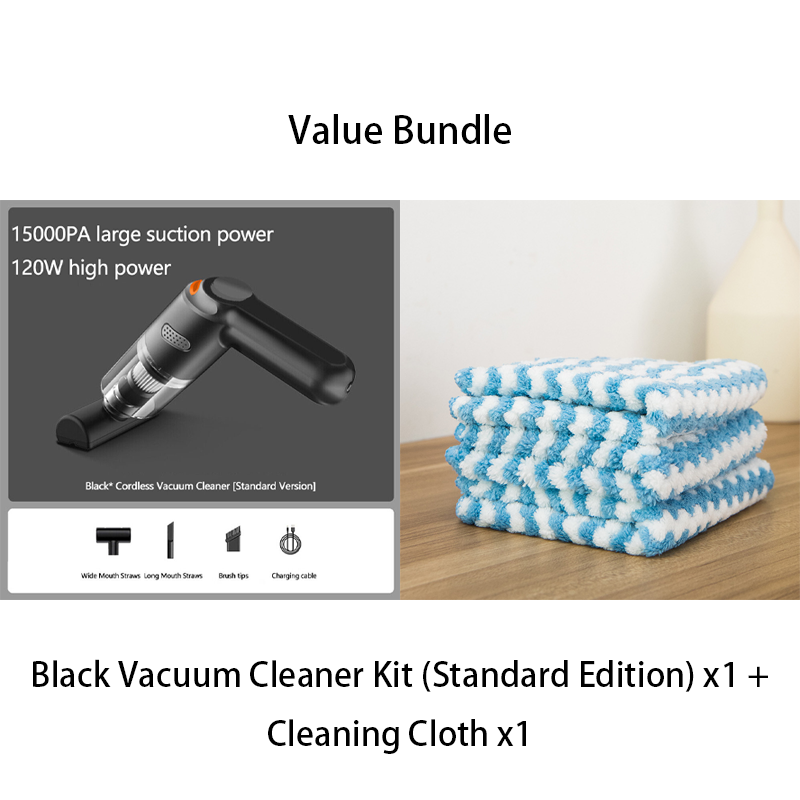 🔥50K+ SOLD🔋High-Power Cordless Vacuum Cleaner Kit for Car🚗Strong Suction💨Rechargeable Handheld⚡Full Accessory Car Interior Cleaner