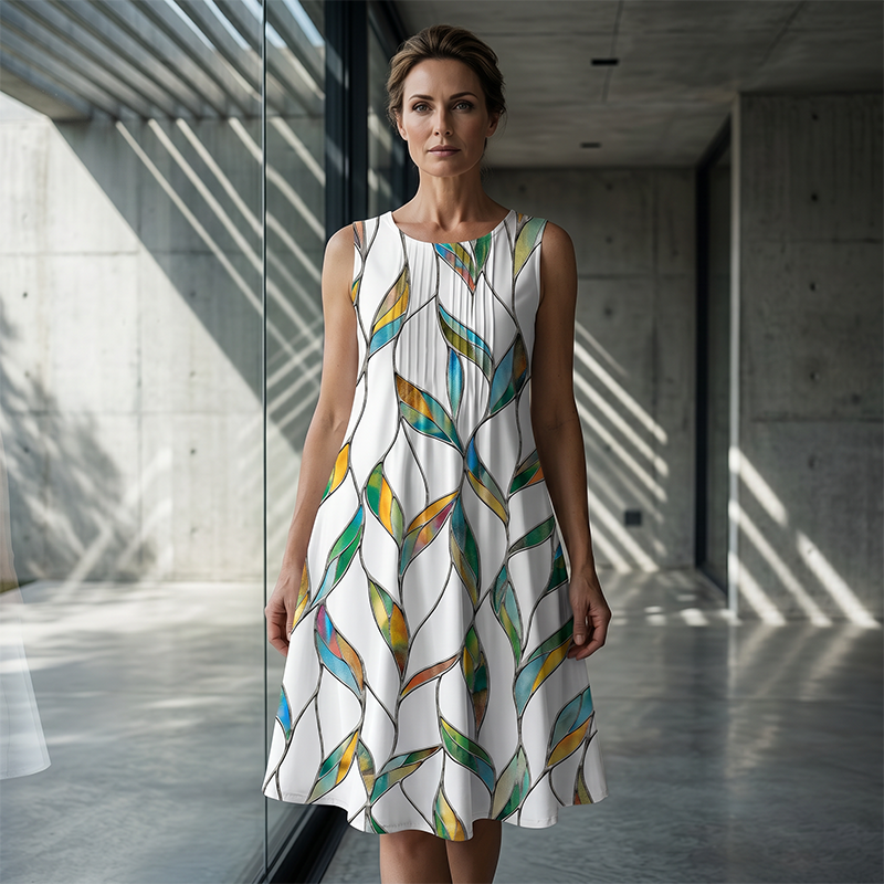 Women's Casual Loose Fit Sleeveless Dress