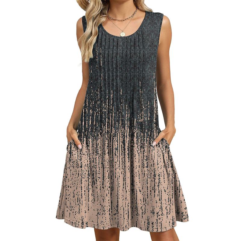 Women's Casual Loose Fit Sleeveless Dress