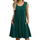 Women's Casual Loose Fit Sleeveless Dress