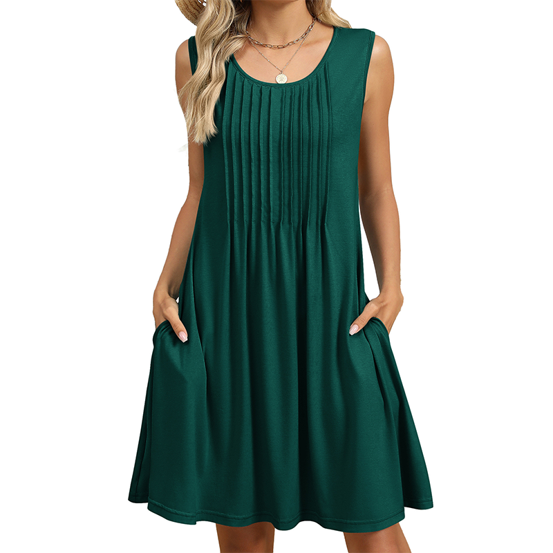 Women's Casual Loose Fit Sleeveless Dress