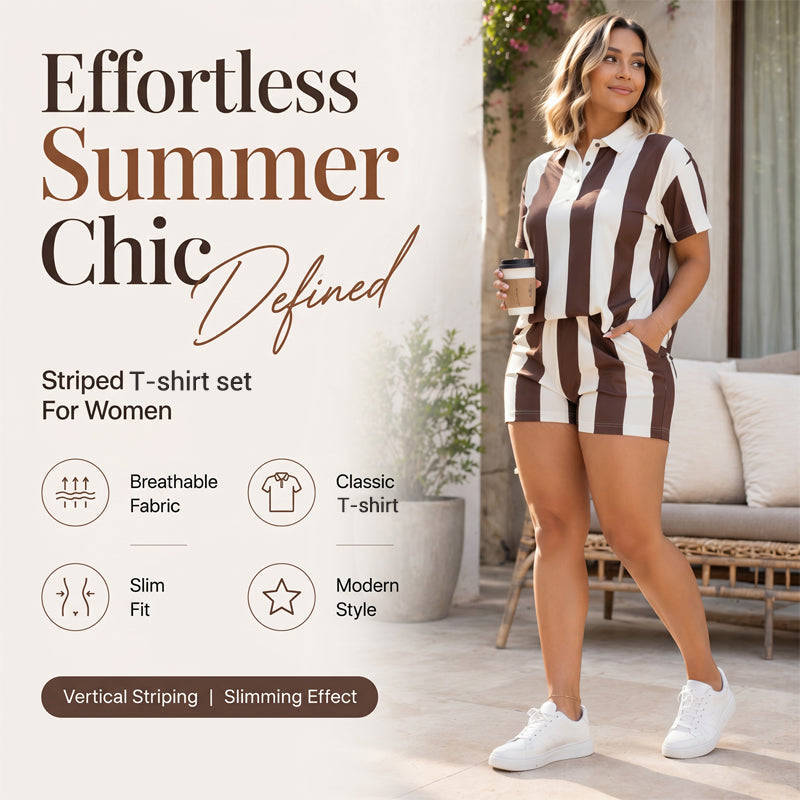 ⏰2026 SUMMER HOT SALE – 50% OFF! 🔥 👚Women's Summer Casual Striped 2-Piece Set