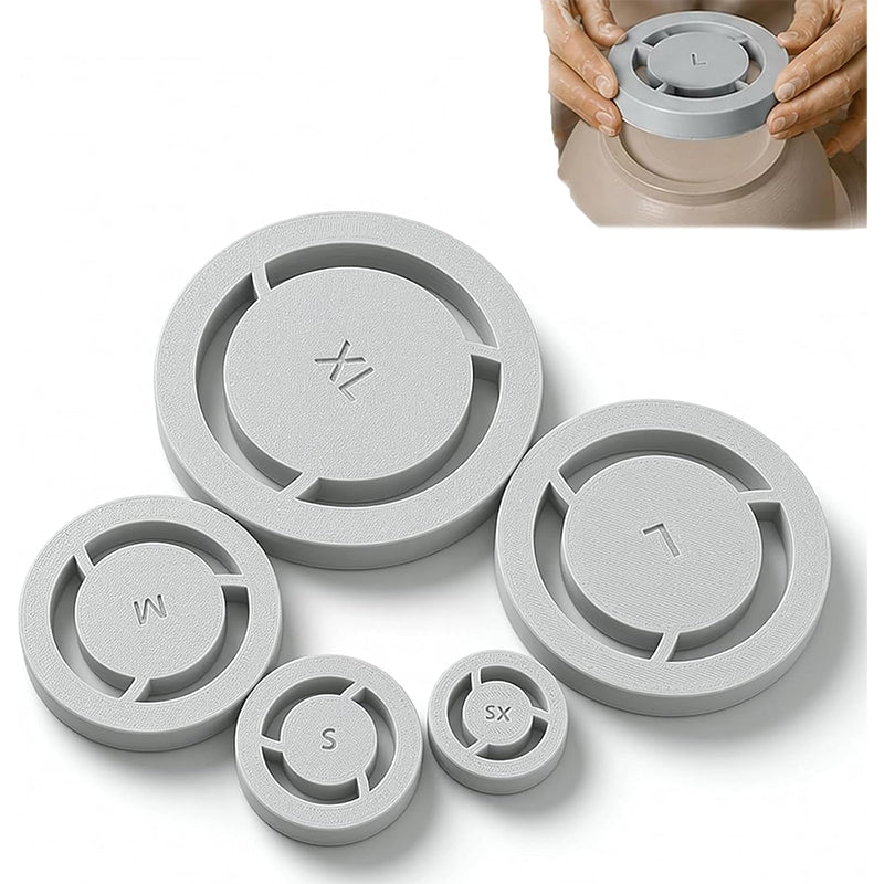 Centering Tool with Foot Ring Template for Ceramic Trimming