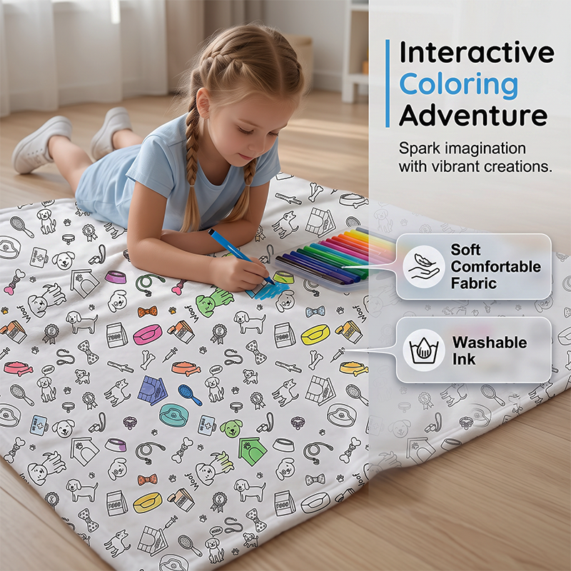 🔥LAST DAY SALE 50% OFF!!🎨✨Creative Cozy Coloring Blanket Kit