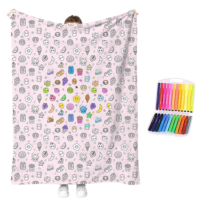 🔥LAST DAY SALE 50% OFF!!🎨✨Creative Cozy Coloring Blanket Kit