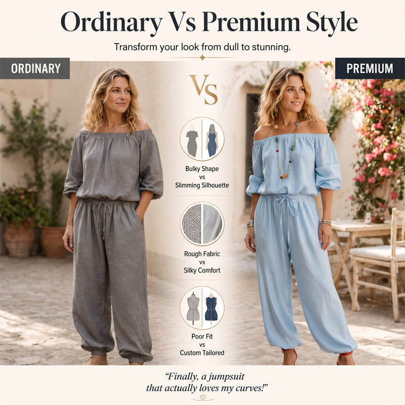 👗Last Day Promotion 50% OFF🌸Women's Off Shoulder Jumpsuit – Effortless Chic With A Flattering Fit ✨