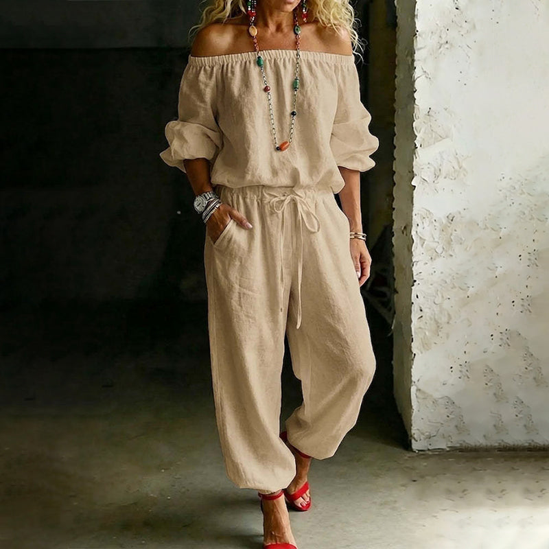 👗Last Day Promotion 50% OFF🌸Women's Off Shoulder Jumpsuit – Effortless Chic With A Flattering Fit ✨