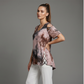 Women’s Heart Print V-Neck Top