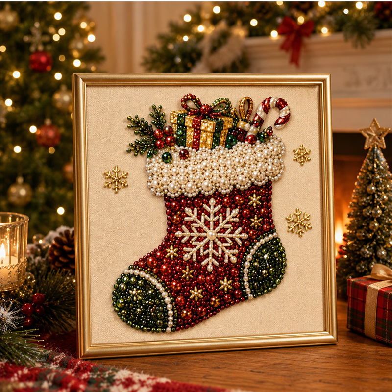 ⏳Last Day Sale Only ￡6.99!!🎁💎DIY Christmas Pearl Diamond Art Kit🎨Relaxing & Beginner-Friendly🧘