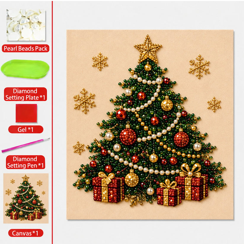 ⏳Last Day Sale Only ￡6.99!!🎁💎DIY Christmas Pearl Diamond Art Kit🎨Relaxing & Beginner-Friendly🧘