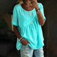 Women's Short Sleeve Asymmetrical Ruched Top