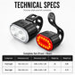🏆 Last Day Special Price £9.99 ! 🔦USB Rechargeable Bike Light Set 🚲 Light Up the Road, Ride Home Safe – No Batteries, No Fuss ✨