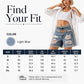 Women's Rhinestone Ripped Denim Shorts