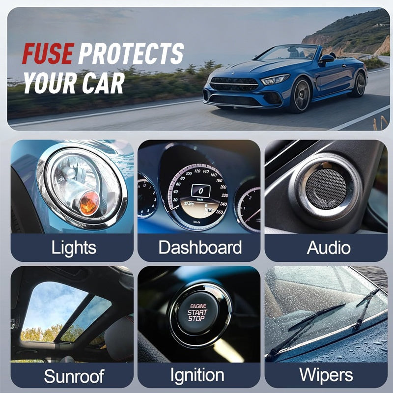 🥳2026 HOT SALE🥳💞50K+ SOLD!🔌🚗 50% OFF! Car Fuse Assortment Kit – Micro, Mini & Standard blade fuses, colour‑coded for easy ID. 100‑300 pcs – be prepared for any electrical fault! 🔧✨