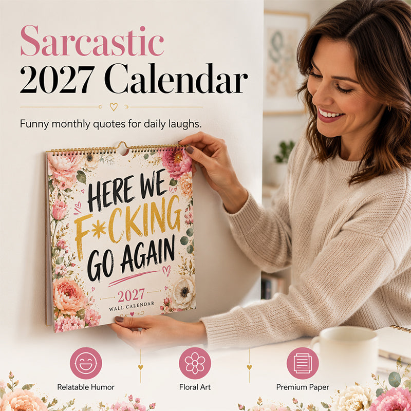 🎁LIMITED SALE BUY 2 GET 1 FREE!!✨💞50K+ SOLD! 🔥Funny 2027 Wall Calendar Calendar for Women