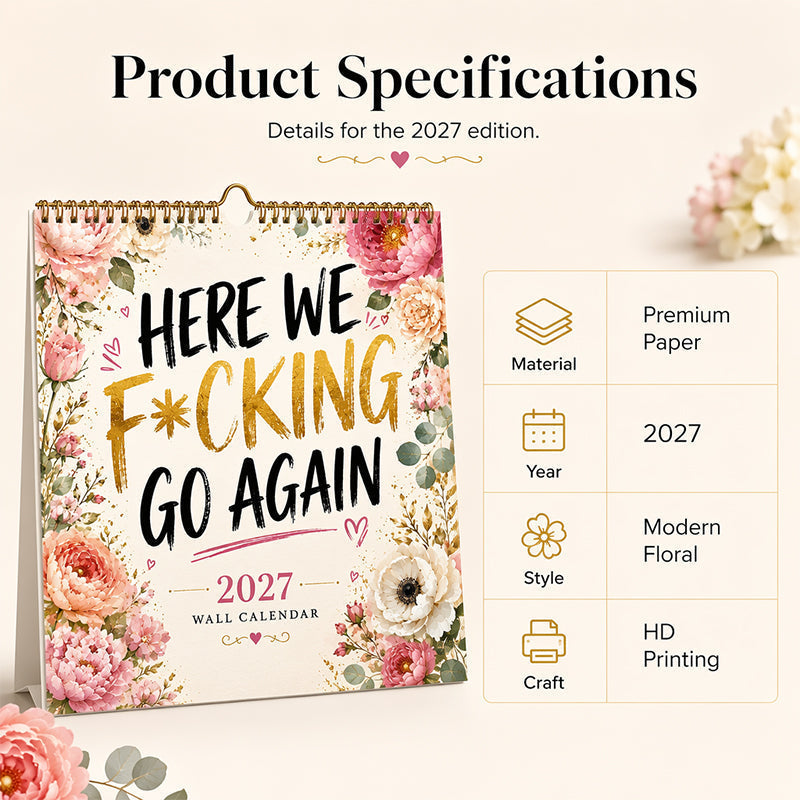 🎁LIMITED SALE BUY 2 GET 1 FREE!!✨💞50K+ SOLD! 🔥Funny 2027 Wall Calendar Calendar for Women