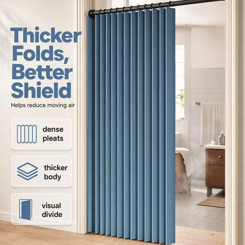 ⏰LIMITED TIME 50% OFF! ⭐No-Drill Magnetic Accordion Door Curtain