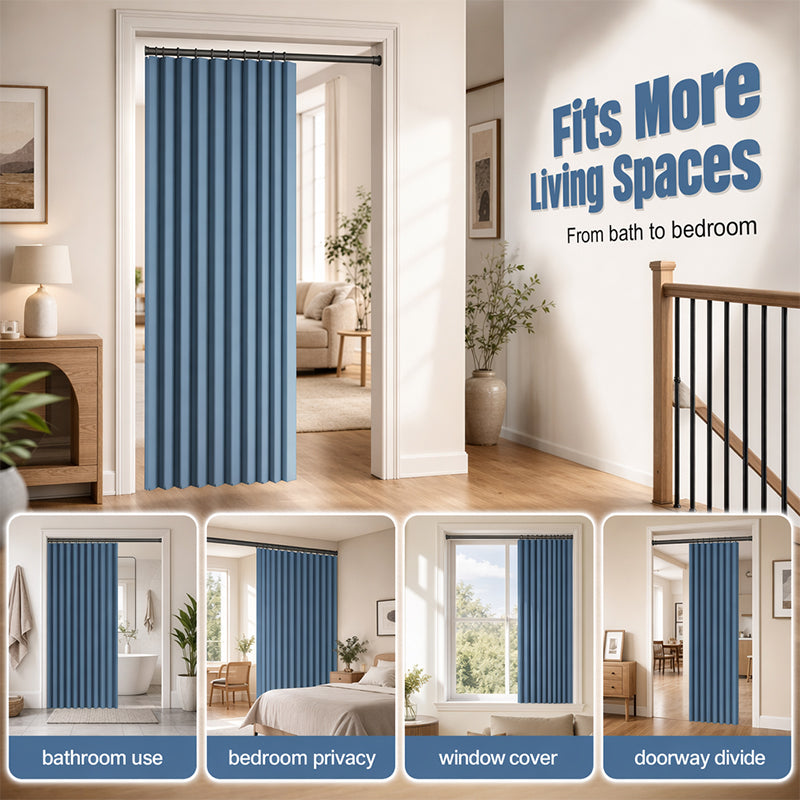 ⏰LIMITED TIME 50% OFF! ⭐No-Drill Magnetic Accordion Door Curtain