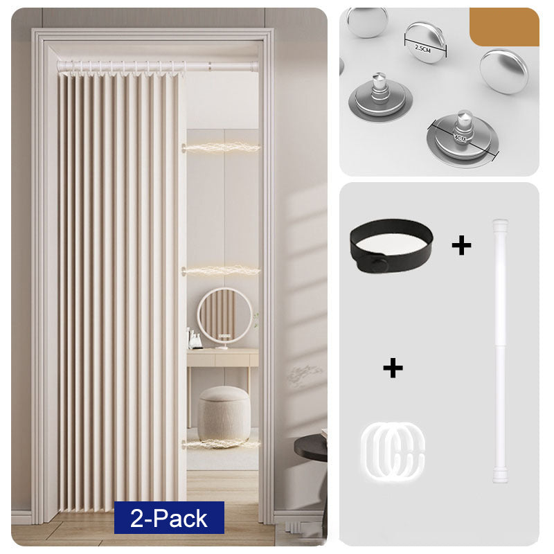 ⏰LIMITED TIME 50% OFF! ⭐No-Drill Magnetic Accordion Door Curtain