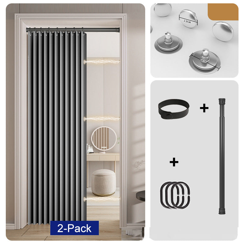 ⏰LIMITED TIME 50% OFF! ⭐No-Drill Magnetic Accordion Door Curtain