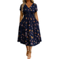 🌸LAST DAY SPECIAL PRICE!!🌸Women's V-Neck Floral Print Dress with Twist Waist