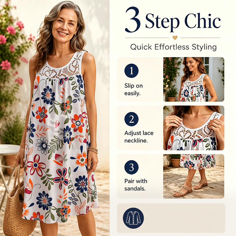 🏵️Women's Elegant Sleeveless Floral Dress