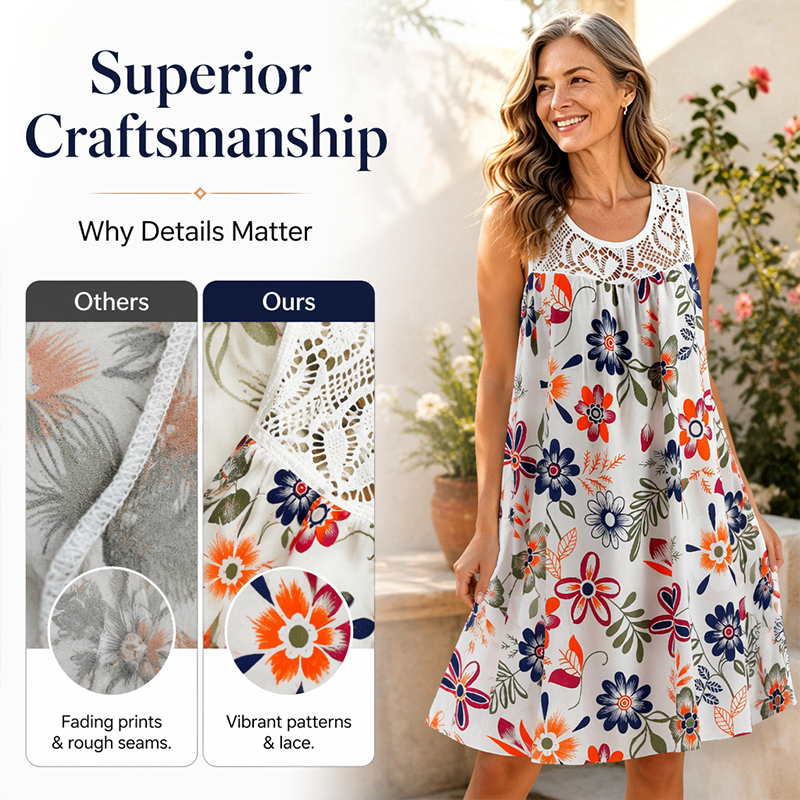 🏵️Women's Elegant Sleeveless Floral Dress