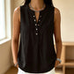 🏖️Summer Hot Sale 60% OFF🏝️👚Women's Casual Sleeveless Button-Front Top✨