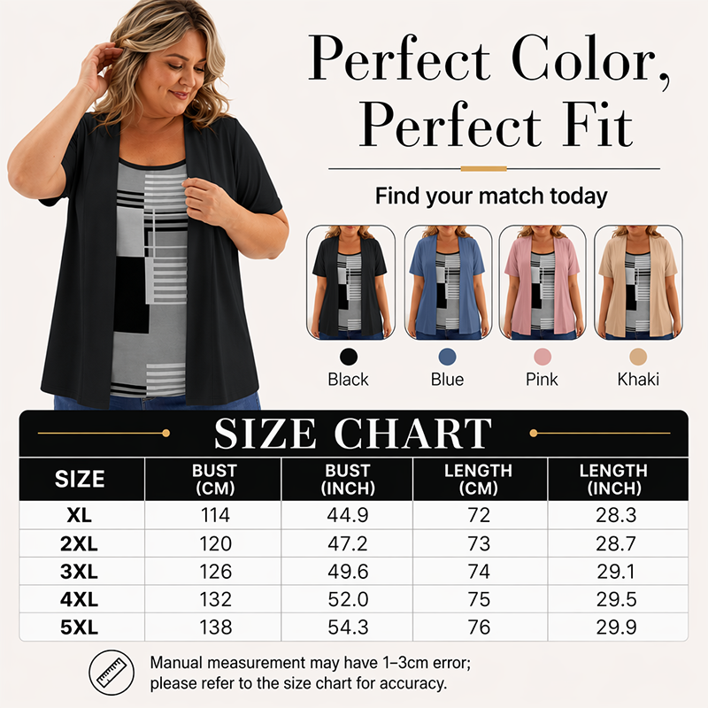 🌿Women's Color-Block Fake Two Piece Top