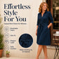 Women's 3/4 Sleeve Shirt Dress with Belt