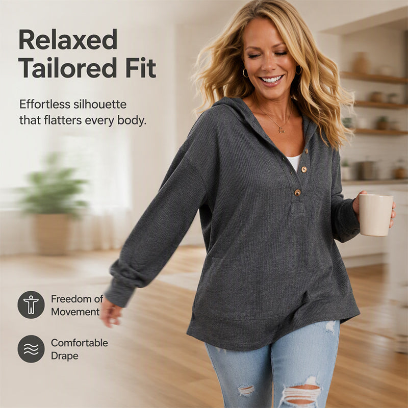 🔥LAST DAY SALE ONLY ￡19.99!!🔥Women's Long Sleeve Casual Hoodie Top 👕 A Cosy Throw-On for Chilly Mornings & Laid-Back Days ✨