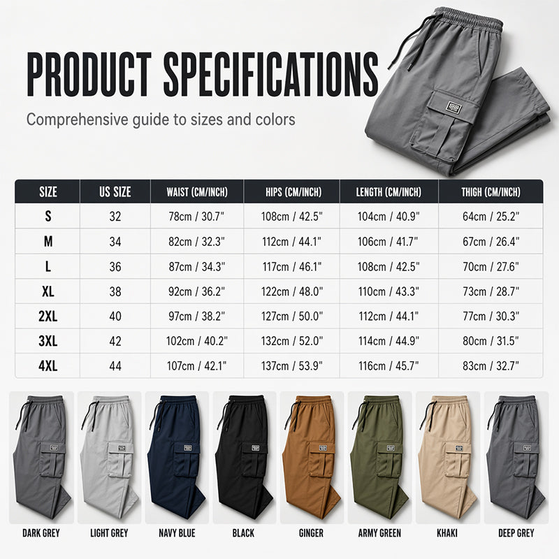 ⏳Limited time Sale 50% OFF🏆Men's Casual Loose Fit Cargo Pants