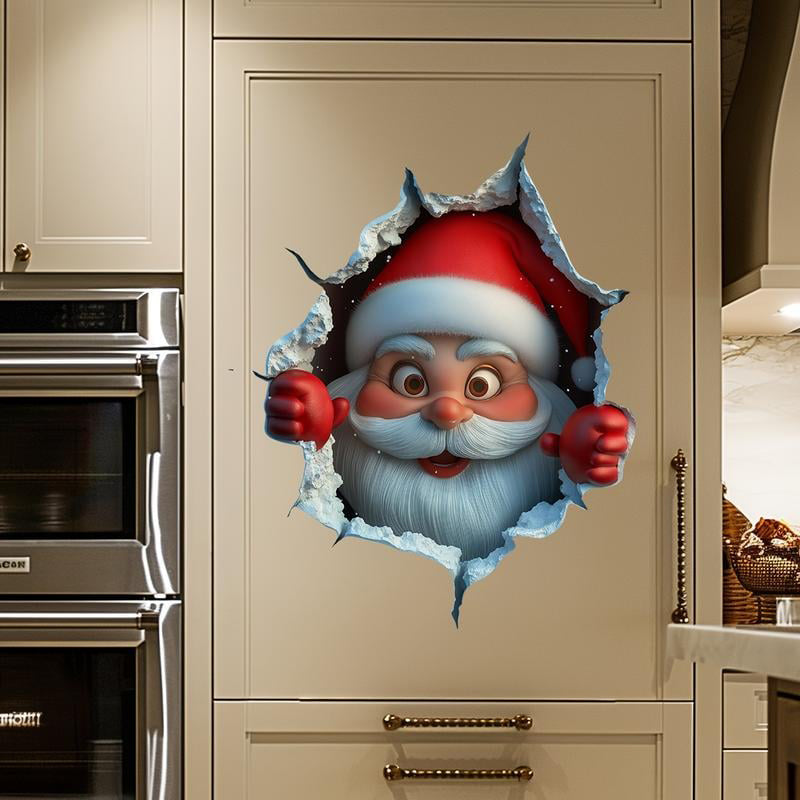🎄❄️ Early Christmas Sale – 50% OFF!! 🎅 "Santa’s Surprise" 3D Wall Decals
