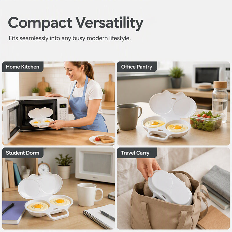 🥳2026 HOT SALE🥳💞50K+ SOLD! 🥗🎁 50% OFF! Microwave Egg Poacher – From £4.99! Dual‑cavity, non‑stick & easy clean. Healthier than frying – stock up & save! 🏠✅