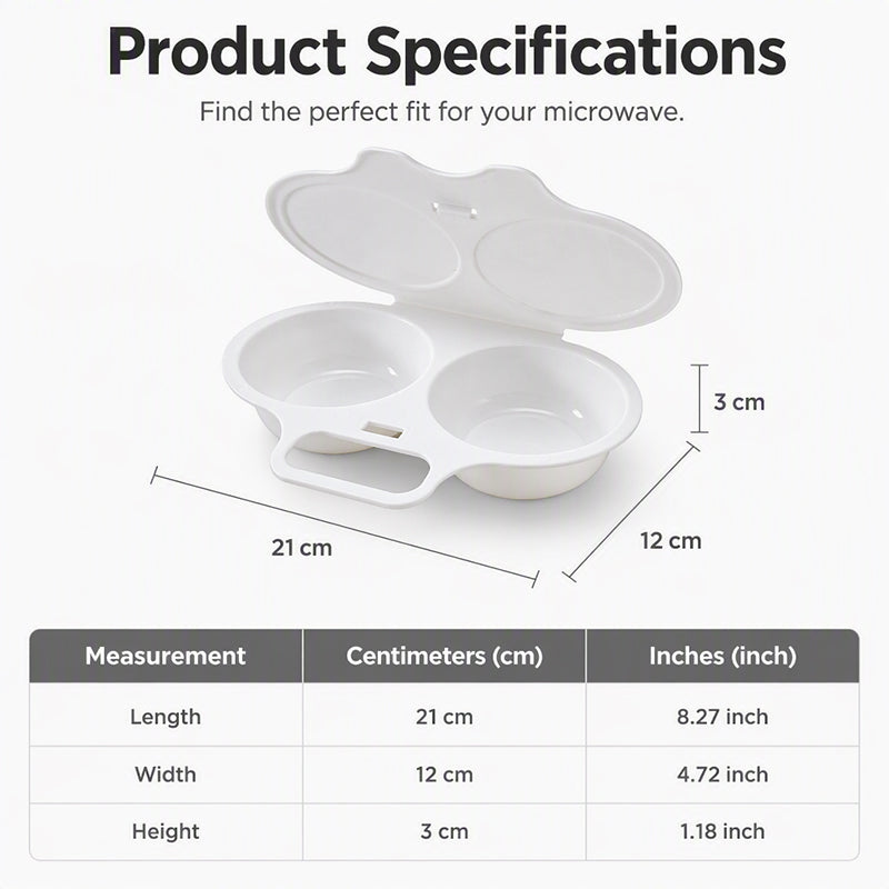 🥳2026 HOT SALE🥳💞50K+ SOLD! 🥗🎁 50% OFF! Microwave Egg Poacher – From £4.99! Dual‑cavity, non‑stick & easy clean. Healthier than frying – stock up & save! 🏠✅